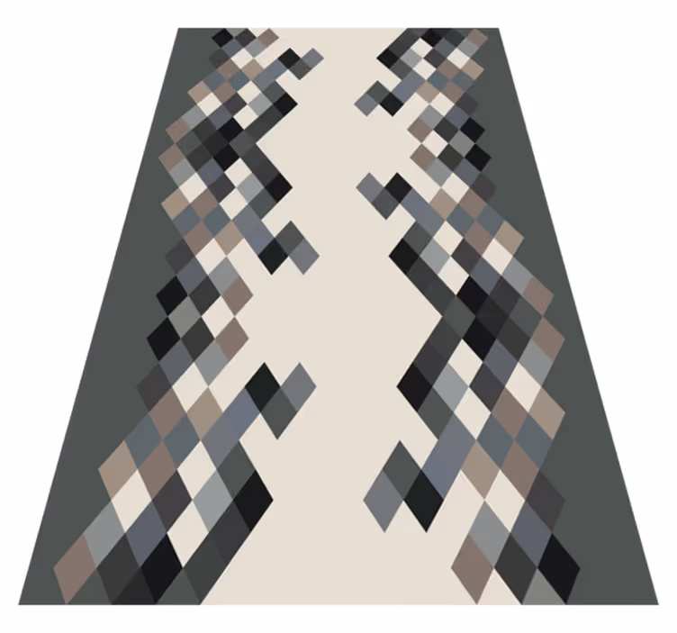 Black vinyl rug in color block shades - TenStickers