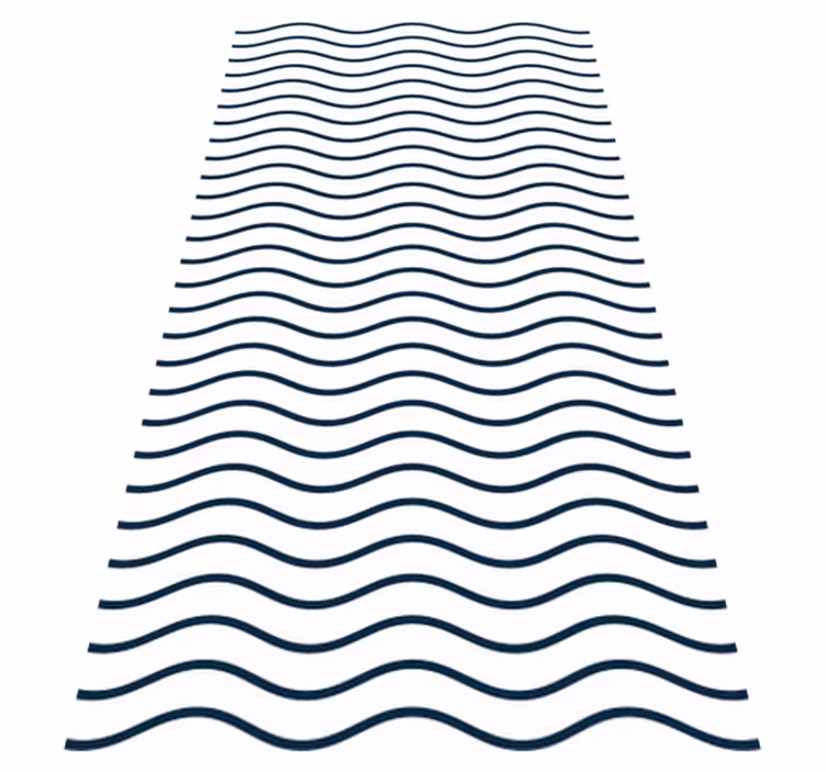 Black vinyl rug with simple lines pattern - TenStickers