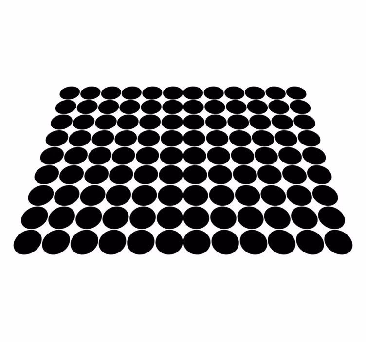 Black vinyl rug with black dots pattern - TenStickers