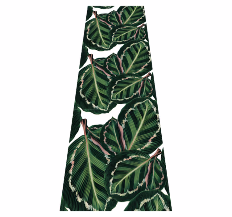 Green vinyl rug with maranta design - TenStickers