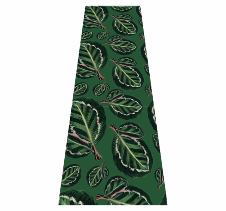 Green vinyl rug green prayer plant - TenStickers