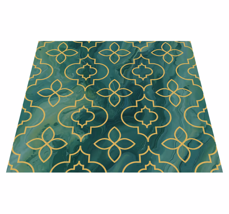 Turquoise green vinyl rug - TenStickers