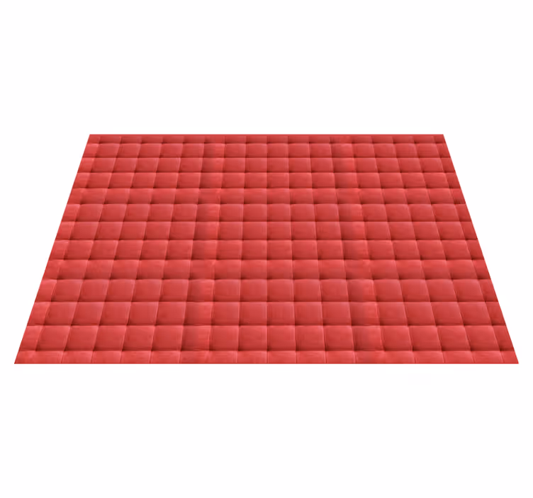 Red vinyl rug with red leather padding - TenStickers