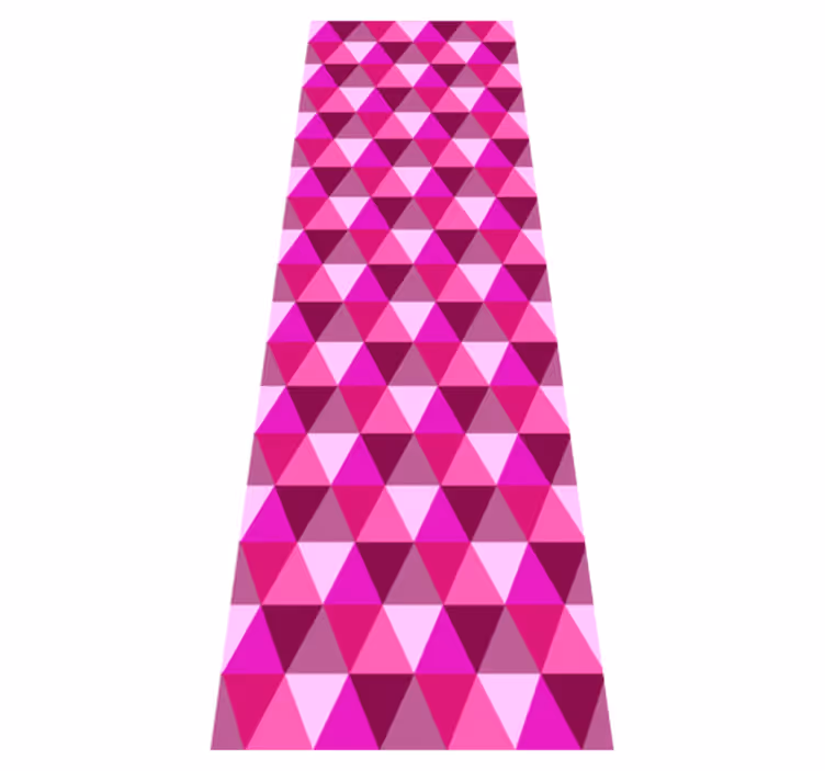 Pink vinyl rug in fuchsia geometric design - TenStickers