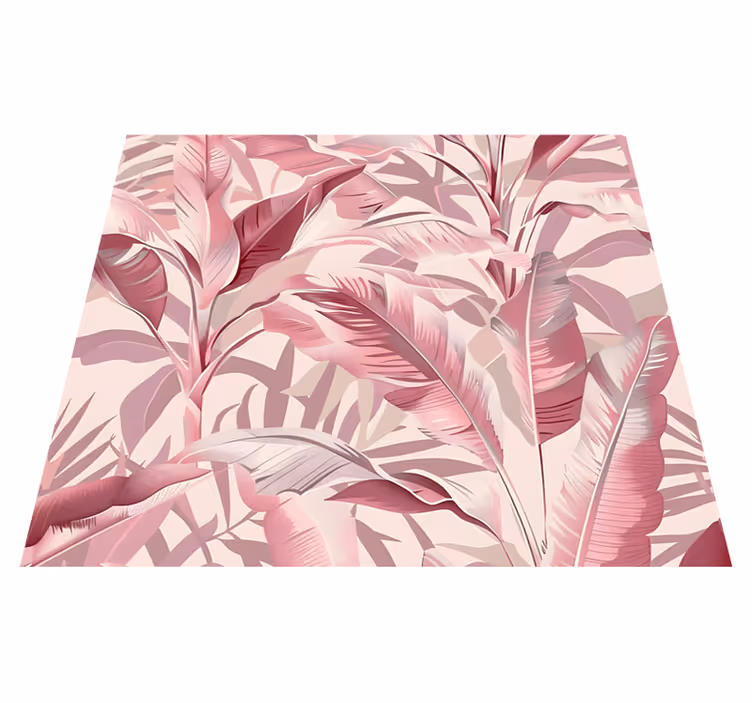 Pink vinyl rug jungle retreat - TenStickers