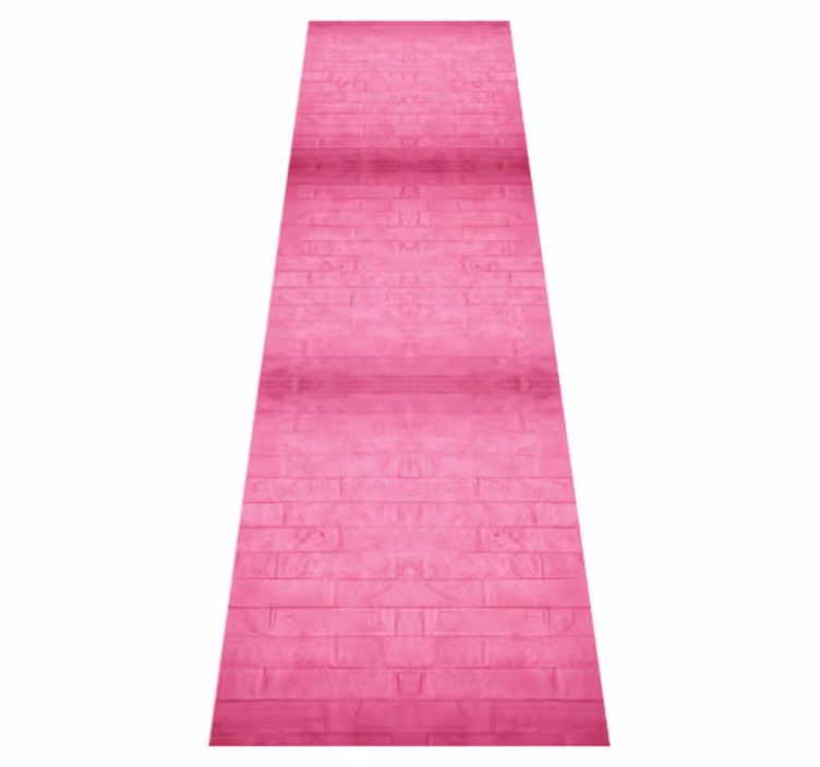 Pink vinyl rug in vibrant pink brick design - TenStickers