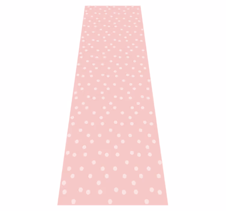 Pink vinyl rug with softly colored pastel dots - TenStickers