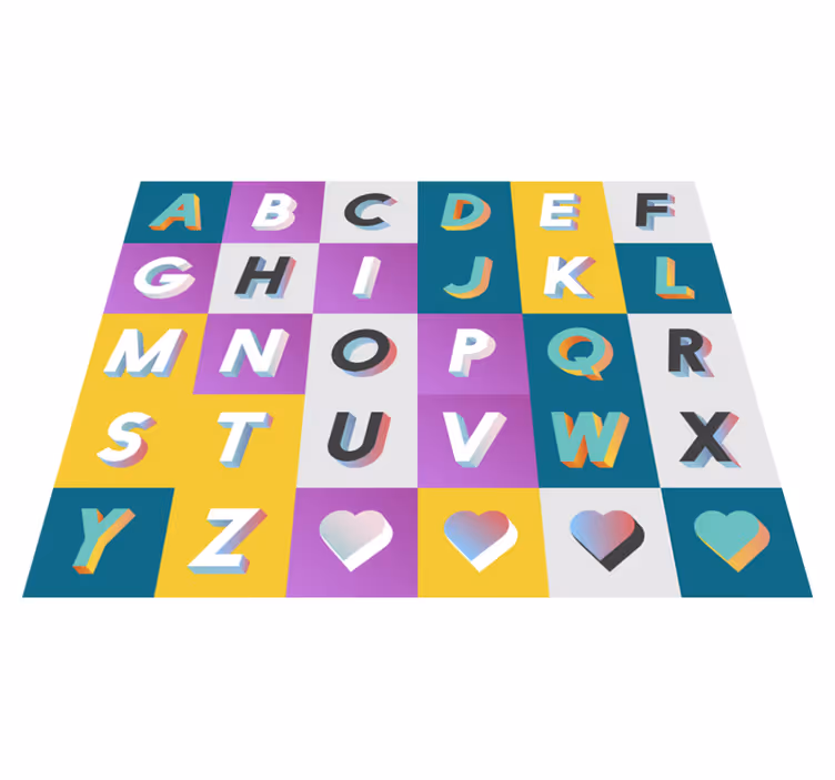 Colorful Alphabet Playarea bedroom rug - TenStickers