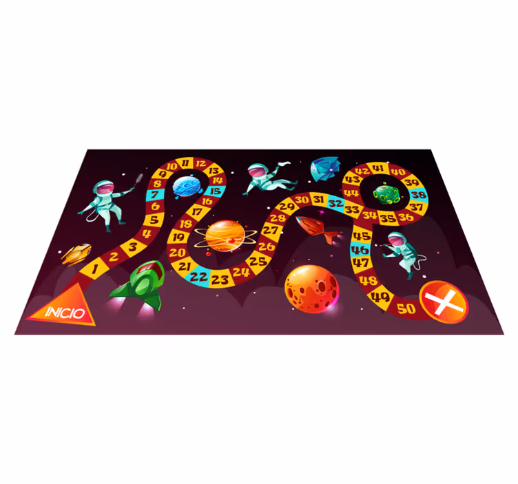 Space Adventure Game game vinyl rug - TenStickers