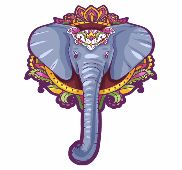 Decorative Elephant animal vinyl rug - TenStickers