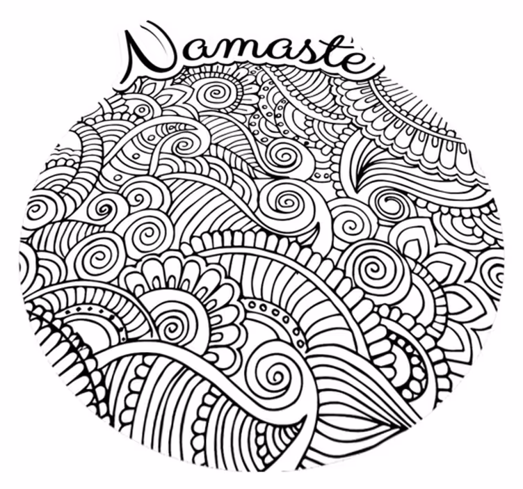 Namaste Mandala mandala vinyl rug - TenStickers