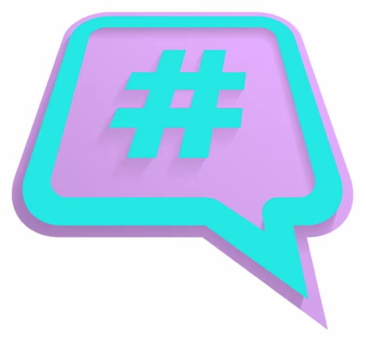 Hashtag Speech Bubble custom rug - TenStickers
