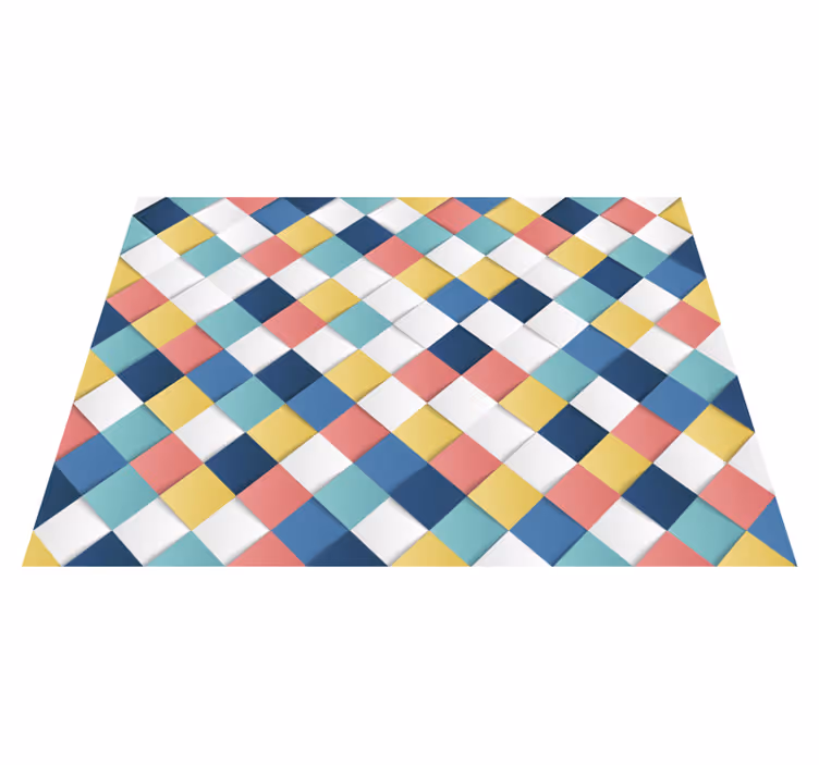 Colorful Harlequin Pattern geometric vinyl rug - TenStickers