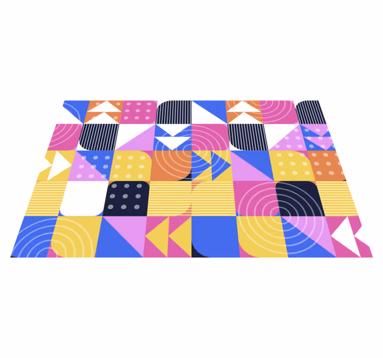 Mosaic memphis style vinyl rug - TenStickers