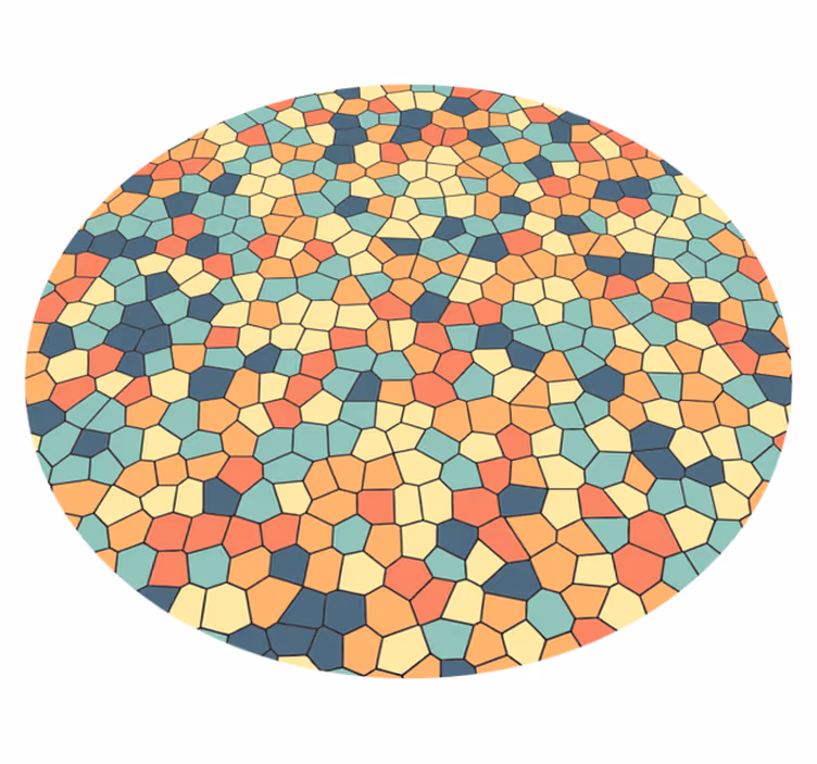 Mosaic Roundel mosaic vinyl rug - TenStickers