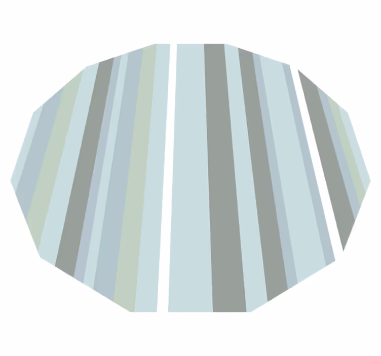 Striped Octagon striped vinyl rug - TenStickers