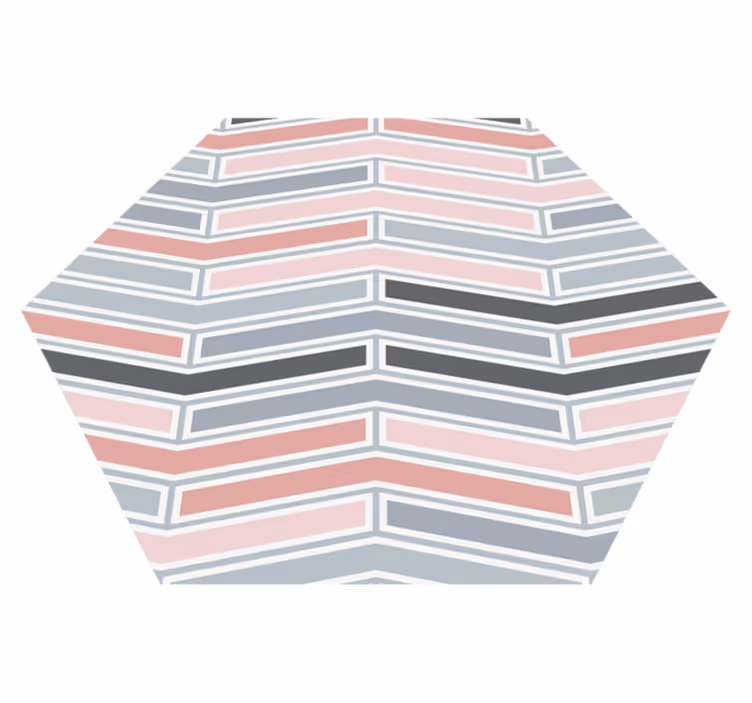 Geometric Linear Pattern geometric vinyl rug - TenStickers