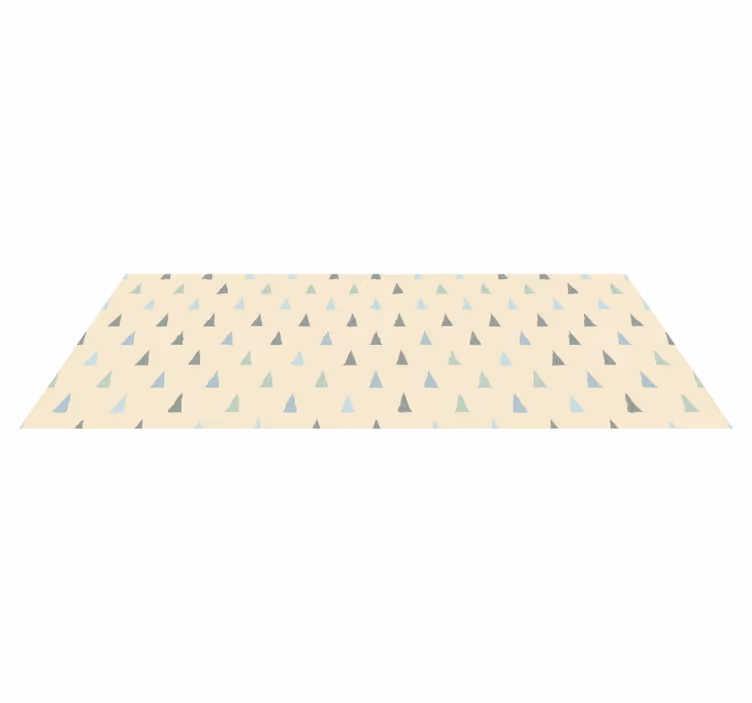 Geometric Triangle Shapes striped vinyl rug - TenStickers