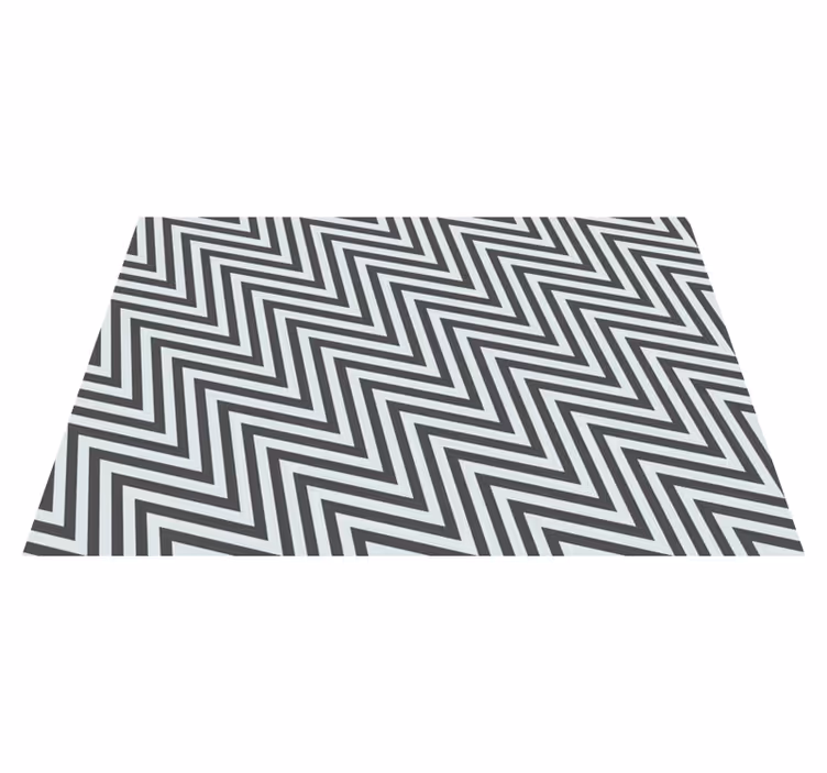 Geometric Zigzag striped vinyl rug - TenStickers