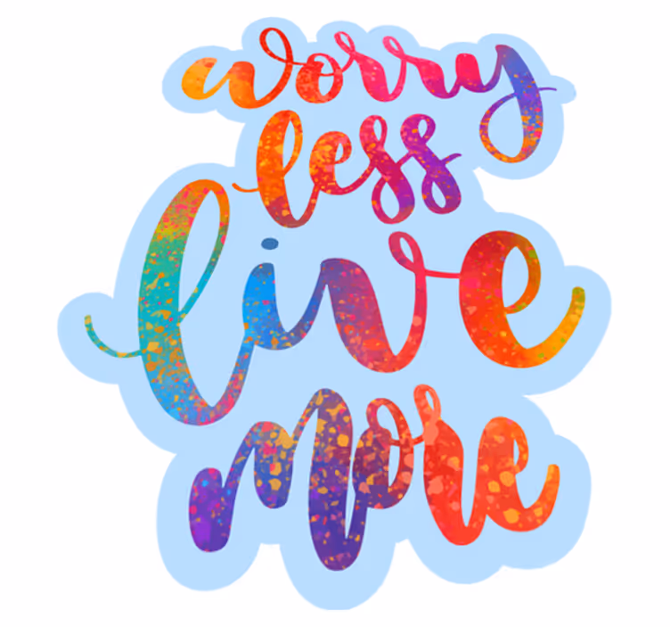 Worry Less Live More custom rug - TenStickers
