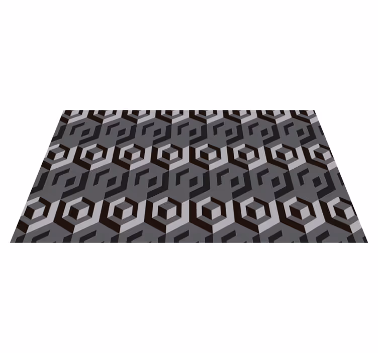 Geometric Kitchen Flooring geometric vinyl rug - TenStickers