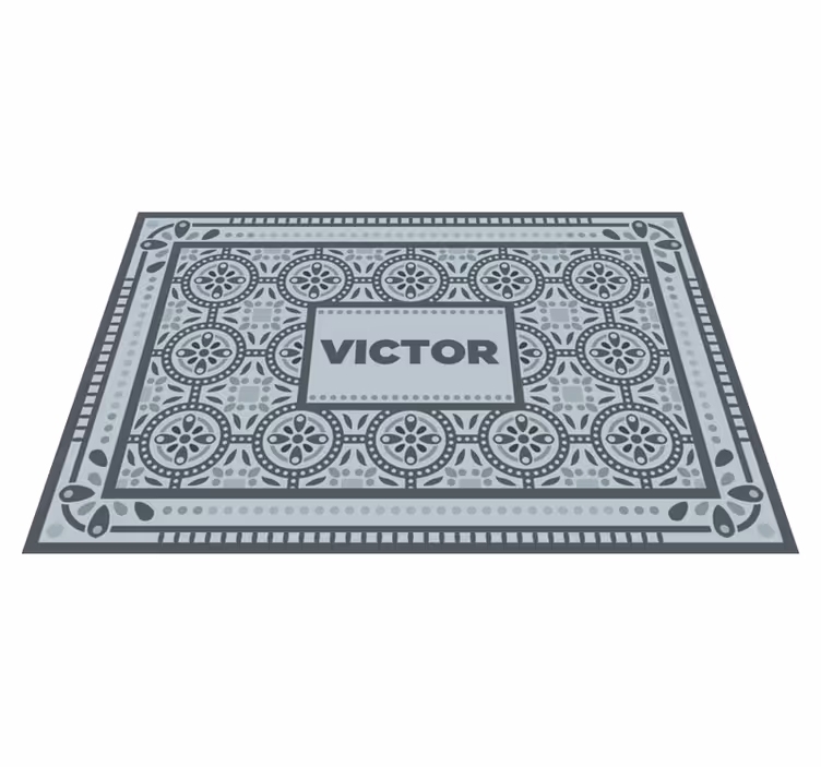 Personalized Mosaic custom vinyl rug - TenStickers