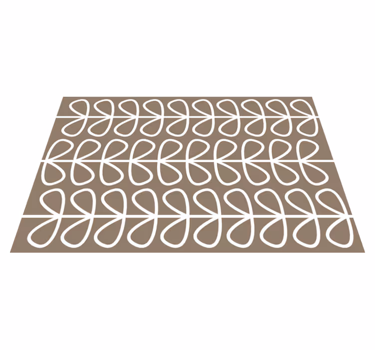 Geometric Loop Pattern geometric vinyl rug - TenStickers