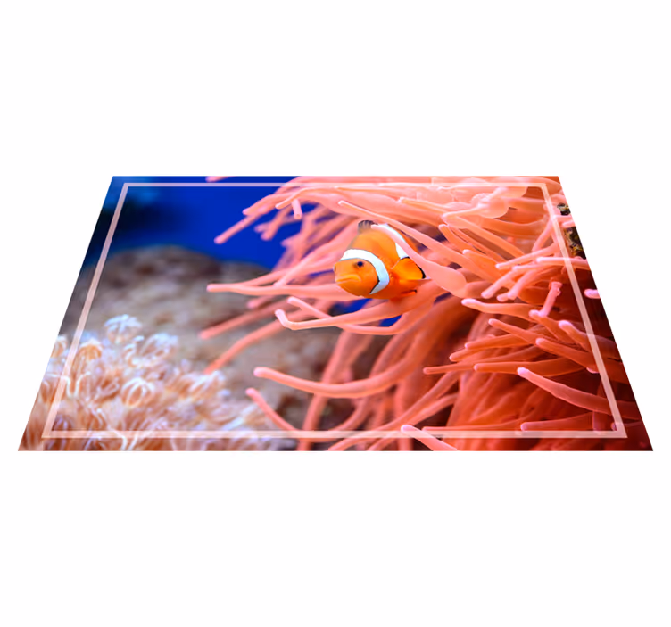 Underwater Coral Scene animal vinyl rug - TenStickers