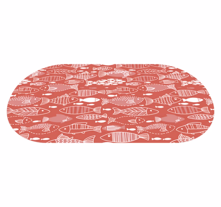 Fish Patterned Decor animal vinyl rug - TenStickers