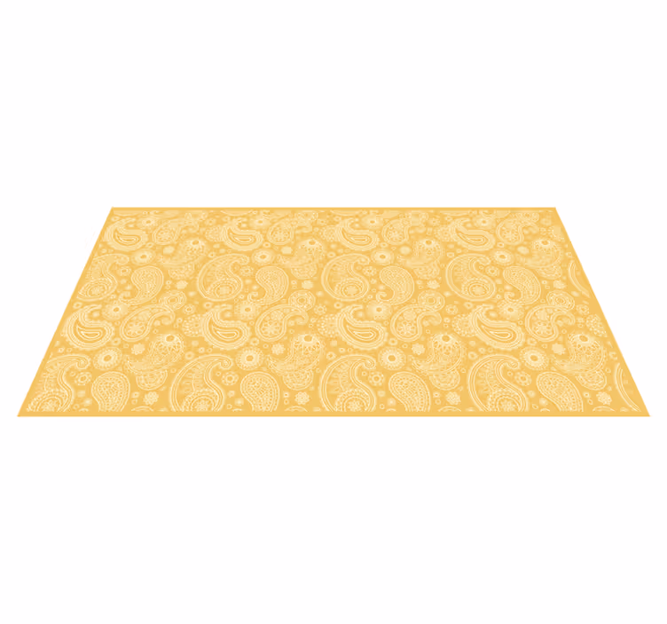Paisley Intricacy textured vinyl rug - TenStickers