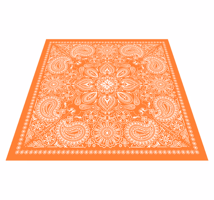 Paisley Tile vinyl living room rug - TenStickers