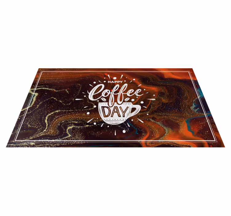 Happy Coffee Day custom rug - TenStickers