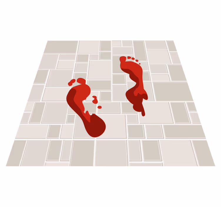 Footprint Trail halloween vinyl rug - TenStickers