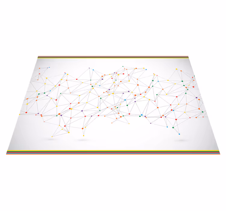 Geometric Connections geometric vinyl rug - TenStickers