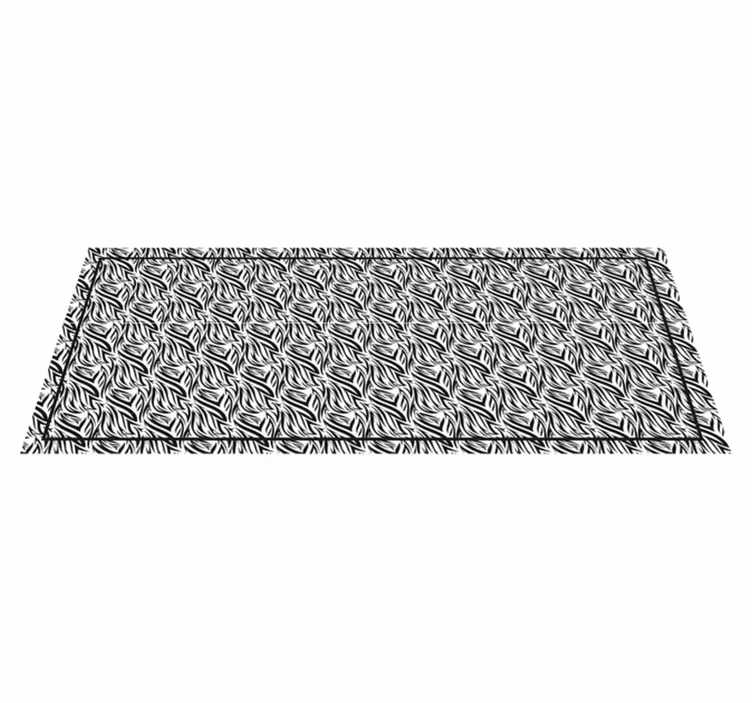 Zebra Twists animal print vinyl rug - TenStickers