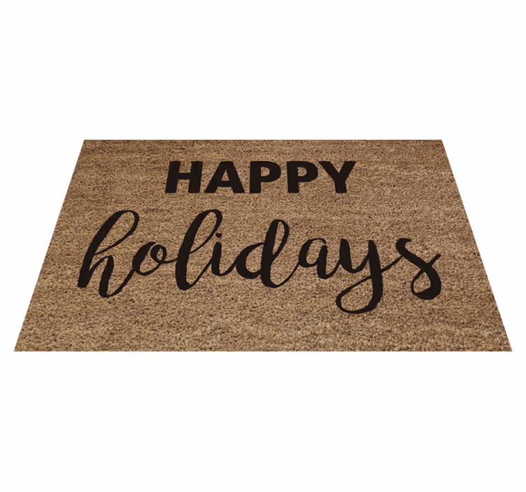 Sentence happy holidays christmas sticker - TenStickers