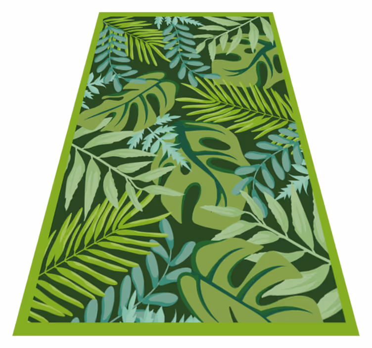 Tropical Foliage Decor floral vinyl rug - TenStickers
