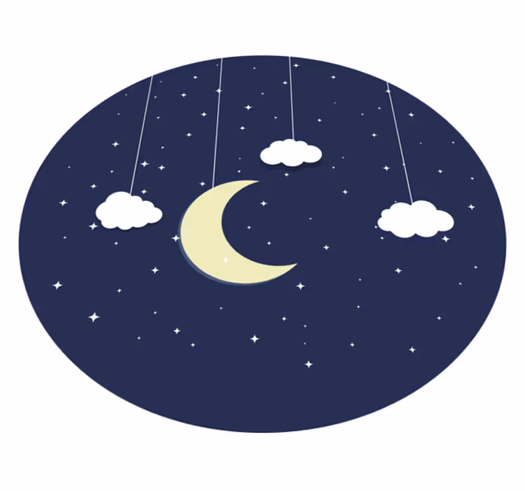 starry night star vinyl rug - TenStickers