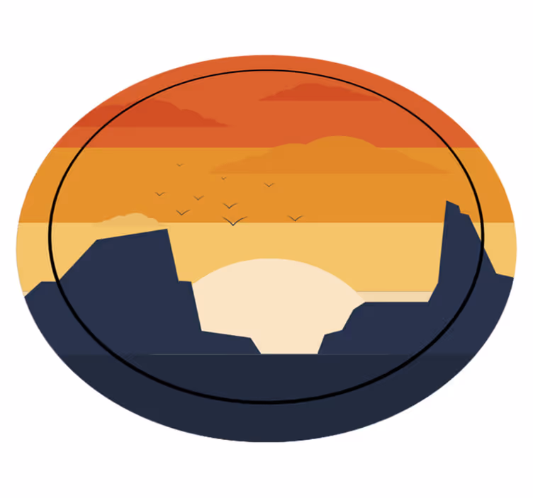 Twilight Peak Vista nature vinyl rug - TenStickers