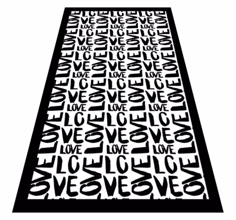 Expressive Love Text custom rug - TenStickers