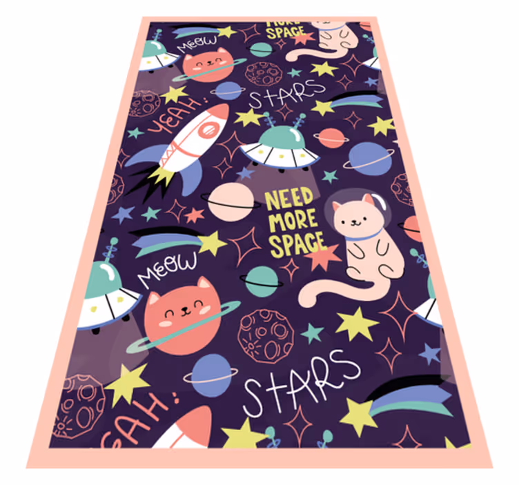 Pop Space vintage rug for bedroom - TenStickers
