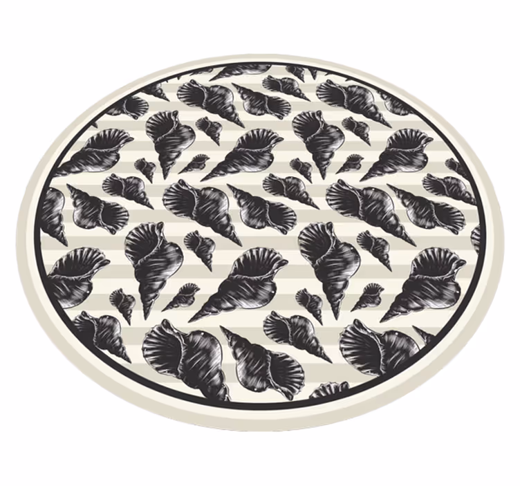 Botanical Foliage Motif floral vinyl rug - TenStickers