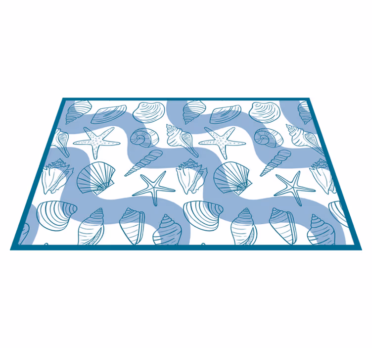 Seaside Motifs animal vinyl rug - TenStickers