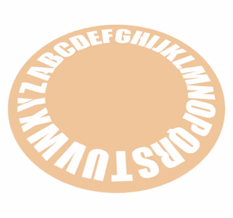 Alphabet Circular Layout alphabet vinyl rug - TenStickers