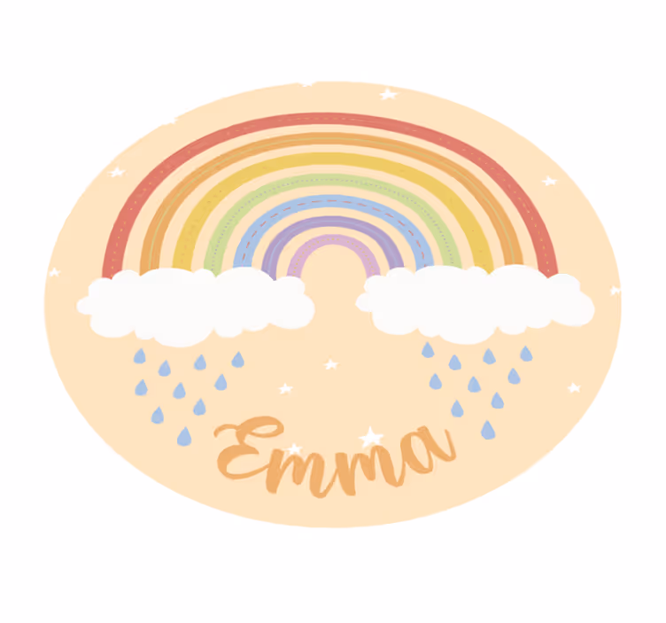 Customizable Rainbow custom vinyl rug - TenStickers