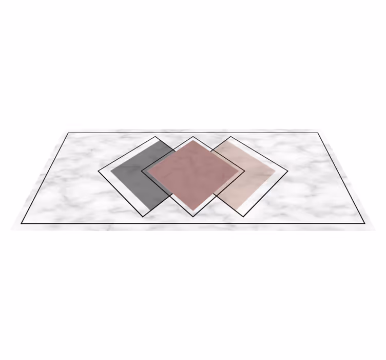 Marble Geometrics marble vinyl rug - TenStickers