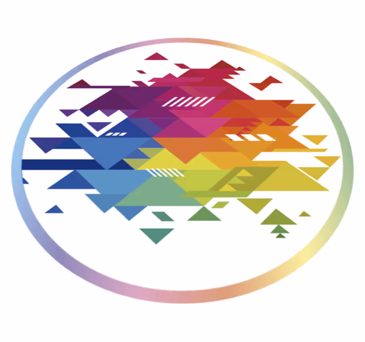 Colorful Geometric Shapes geometric rug - TenStickers