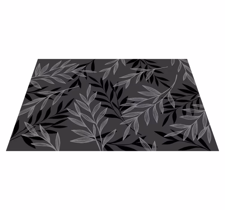 Delicate Leaves floral rug - TenStickers