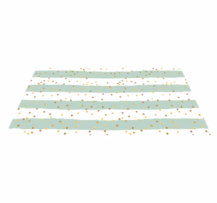 Striped Polka Dots striped vinyl rug - TenStickers