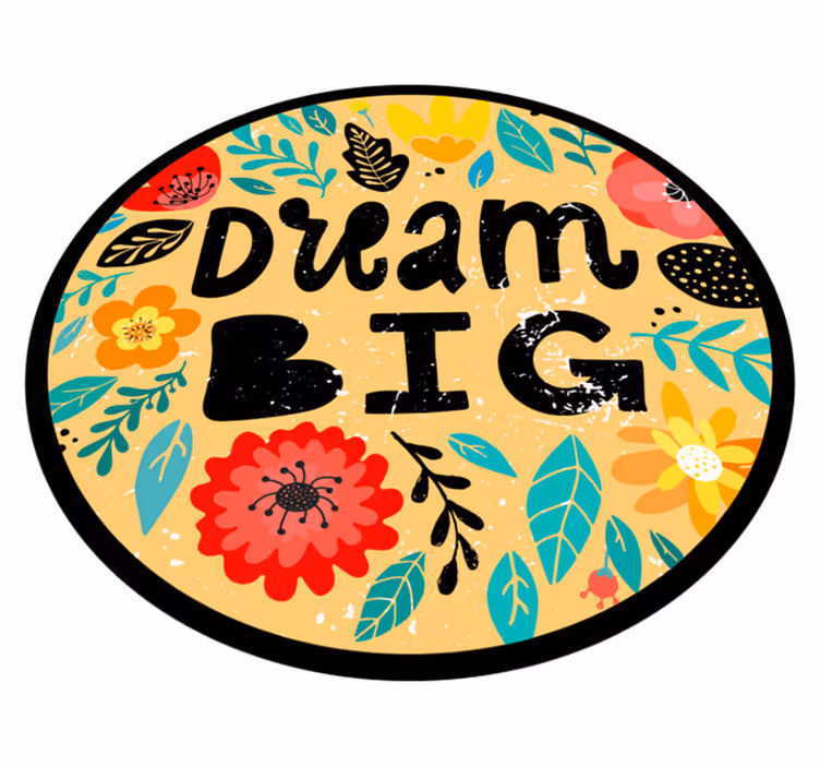 Dream Big Motif custom rug - TenStickers